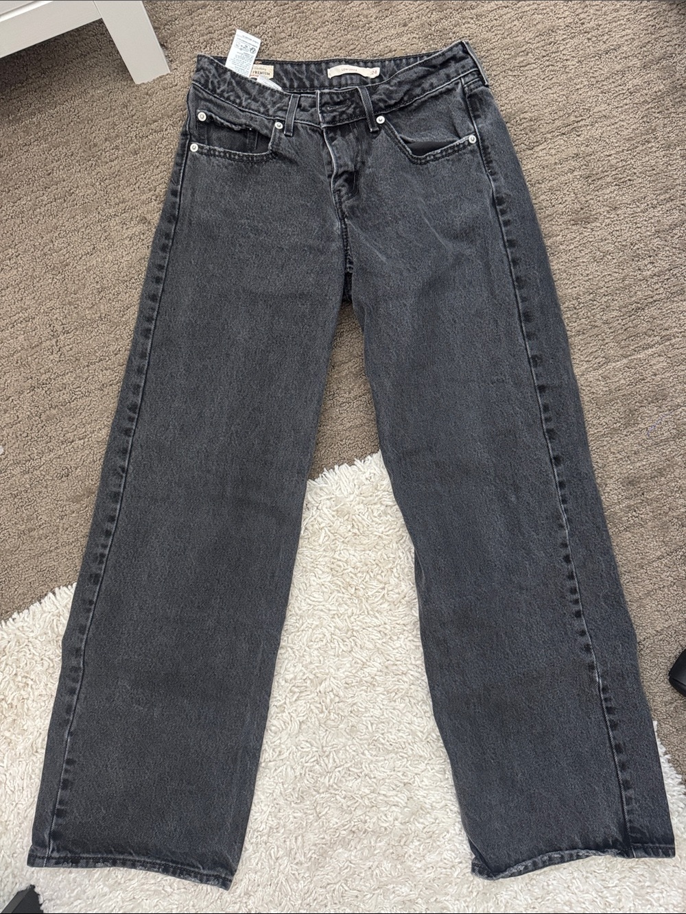 Levi's Straight Leg Jeans - Charcoal Black